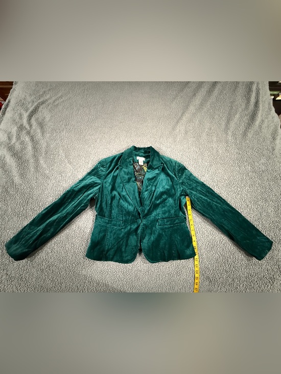 Worthington Jackets & Blazers - Worthington Emerald Green Velvet Blazer